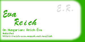 eva reich business card